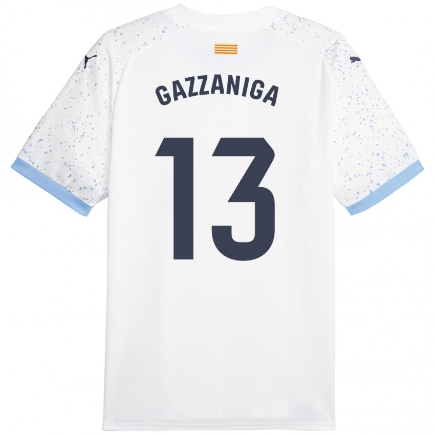 Mujer Camiseta Paulo Gazzaniga #13 Blanco 2ª Equipación 2023/24 La Camisa Argentina