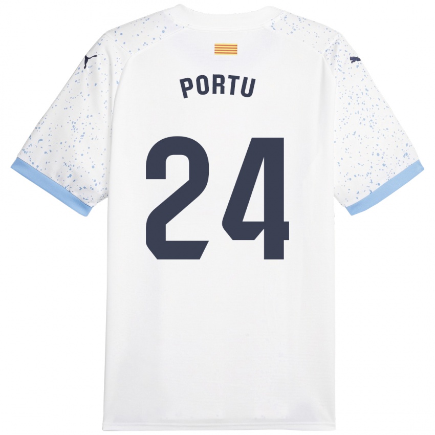 Mujer Camiseta Portu #24 Blanco 2ª Equipación 2023/24 La Camisa Argentina