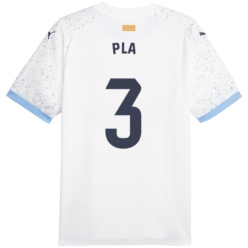 Mujer Camiseta Marta Pla #3 Blanco 2ª Equipación 2023/24 La Camisa Argentina