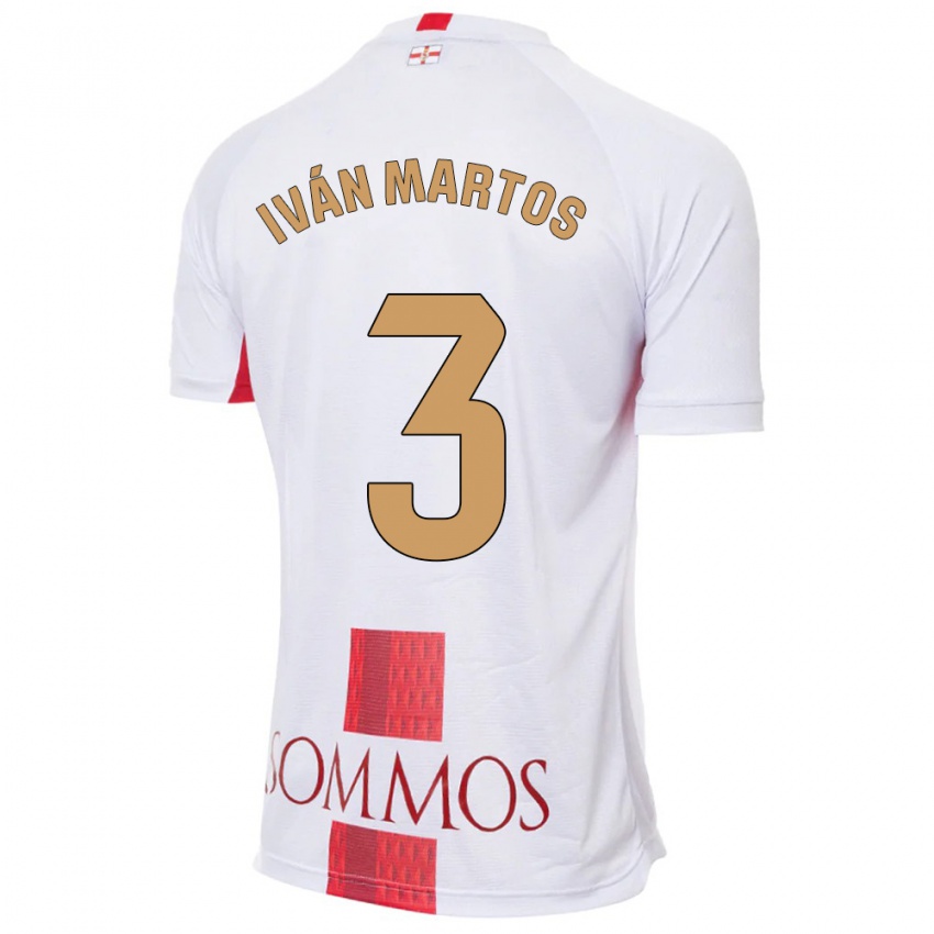 Mujer Camiseta Iván Martos #3 Blanco 2ª Equipación 2023/24 La Camisa Argentina