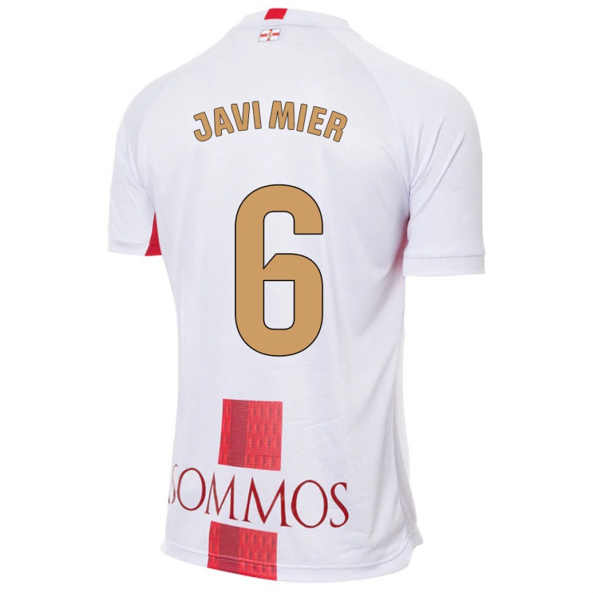 Mujer Camiseta Javi Mier #6 Blanco 2ª Equipación 2023/24 La Camisa Argentina