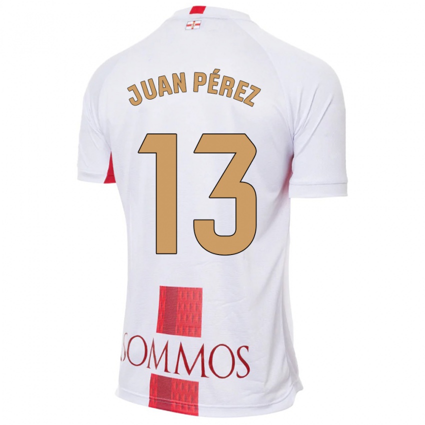 Mujer Camiseta Juan Pérez #13 Blanco 2ª Equipación 2023/24 La Camisa Argentina