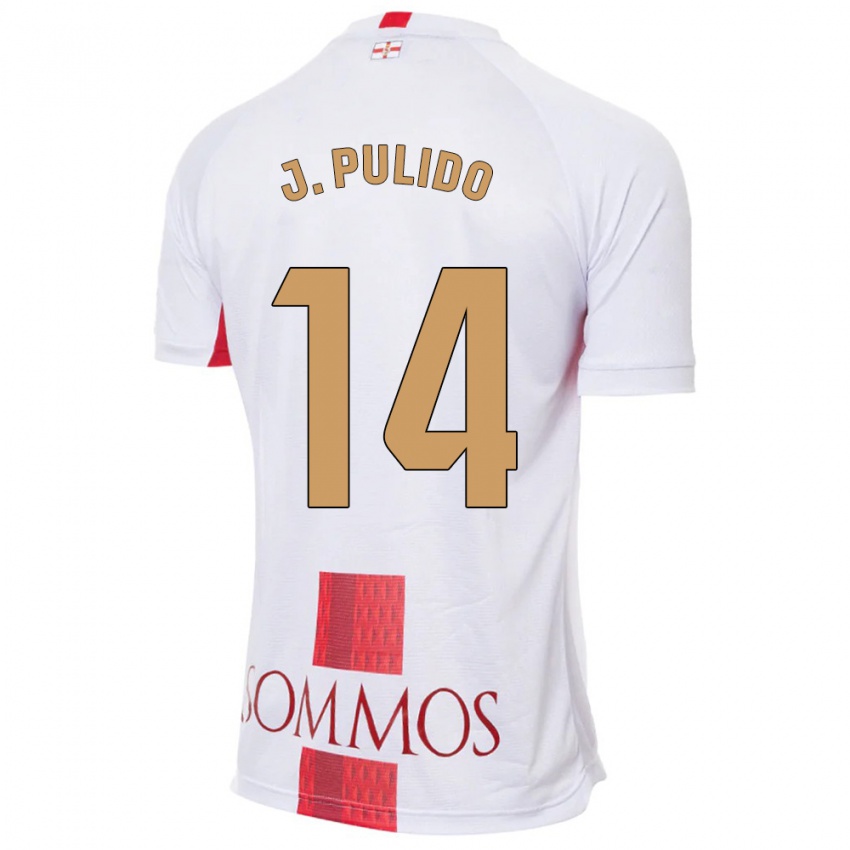 Mujer Camiseta Jorge Pulido #14 Blanco 2ª Equipación 2023/24 La Camisa Argentina