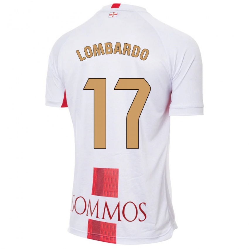 Mujer Camiseta Enzo Lombardo #17 Blanco 2ª Equipación 2023/24 La Camisa Argentina