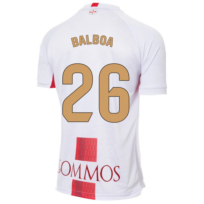 Mujer Camiseta Álex Balboa #26 Blanco 2ª Equipación 2023/24 La Camisa Argentina