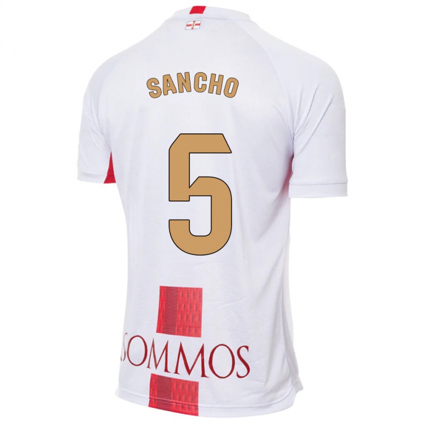 Mujer Camiseta Esther Sancho #5 Blanco 2ª Equipación 2023/24 La Camisa Argentina