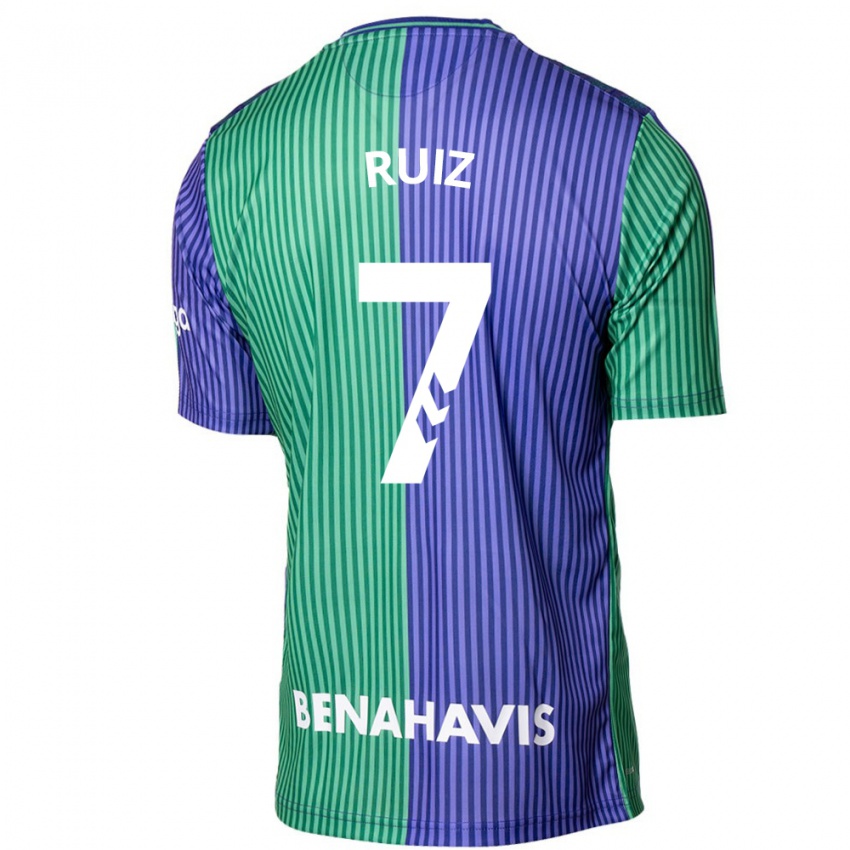 Mujer Camiseta María Ruiz #7 Verde Azul 2ª Equipación 2023/24 La Camisa Argentina