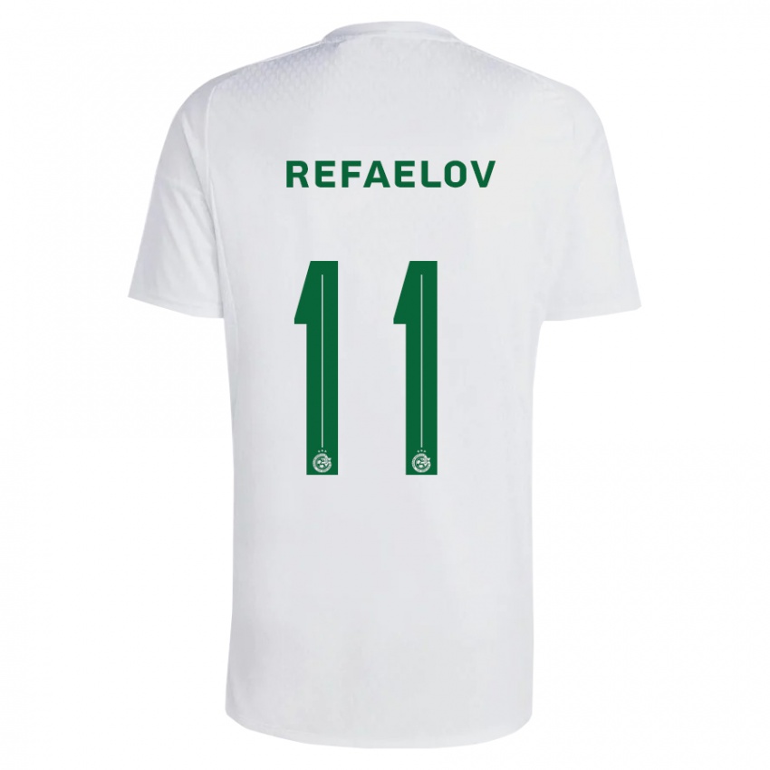 Mujer Camiseta Lior Refaelov #11 Verde Azul 2ª Equipación 2023/24 La Camisa Argentina