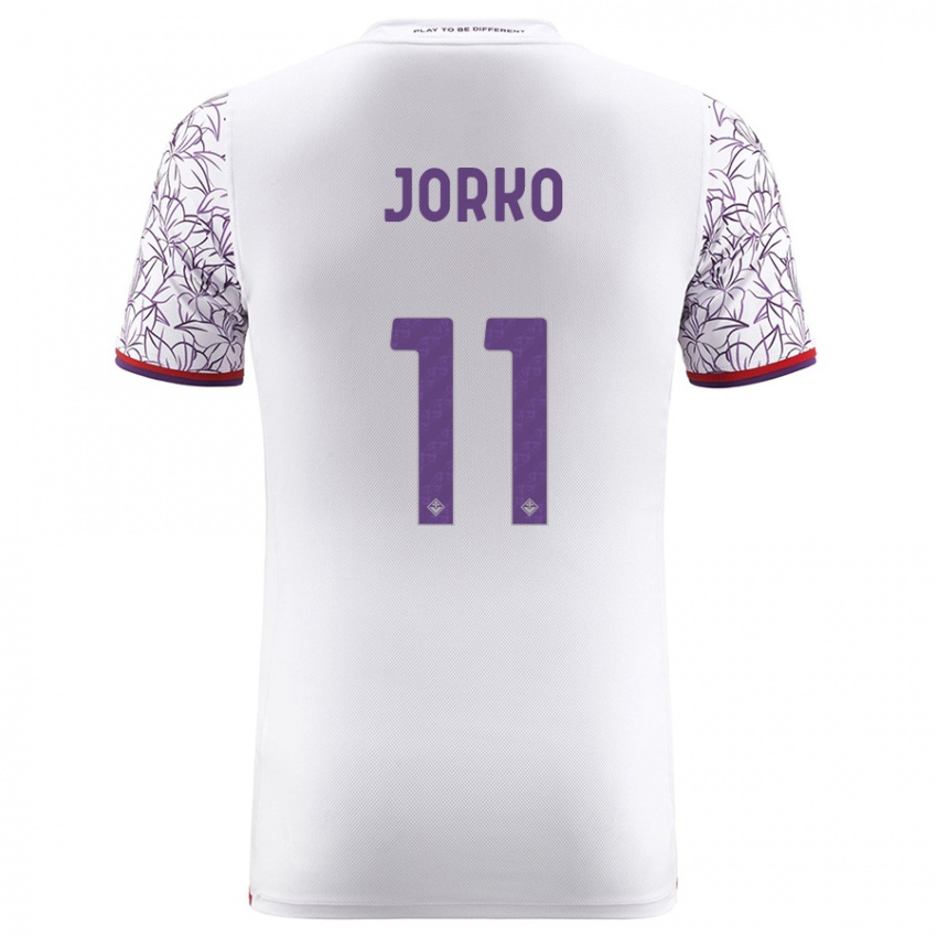 Mujer Camiseta Jonathan Ikone #11 Blanco 2ª Equipación 2023/24 La Camisa Argentina