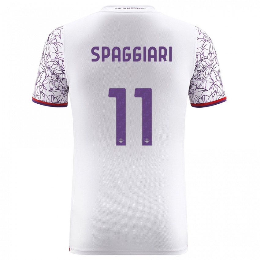 Mujer Camiseta Riccardo Spaggiari #11 Blanco 2ª Equipación 2023/24 La Camisa Argentina