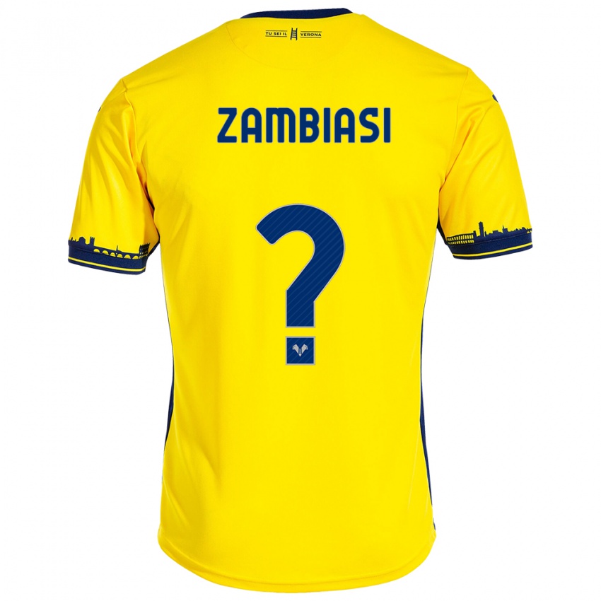 Mujer Camiseta Yonas Zambiasi #0 Amarillo 2ª Equipación 2023/24 La Camisa Argentina