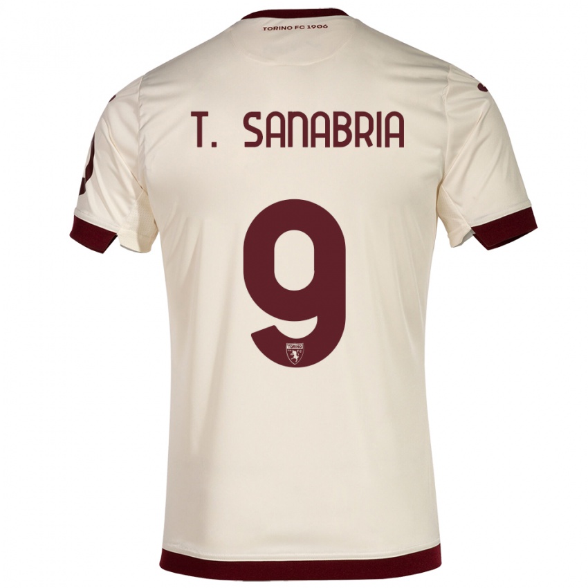 Mujer Camiseta Antonio Sanabria #9 Champán 2ª Equipación 2023/24 La Camisa Argentina