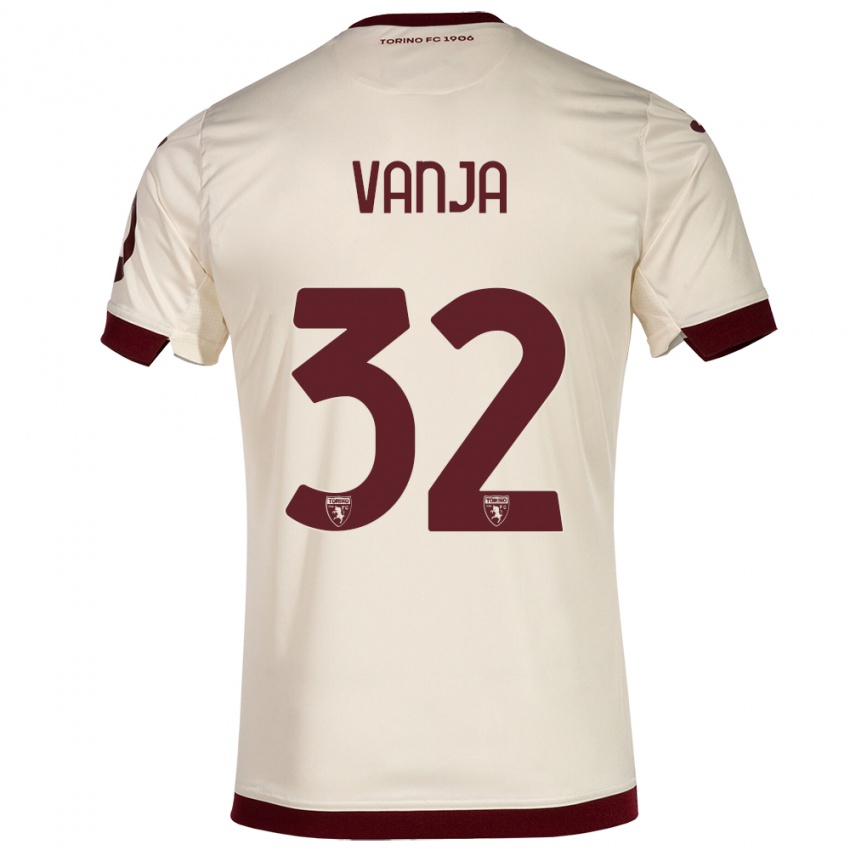 Mujer Camiseta Vanja Milinković-Savić #32 Champán 2ª Equipación 2023/24 La Camisa Argentina