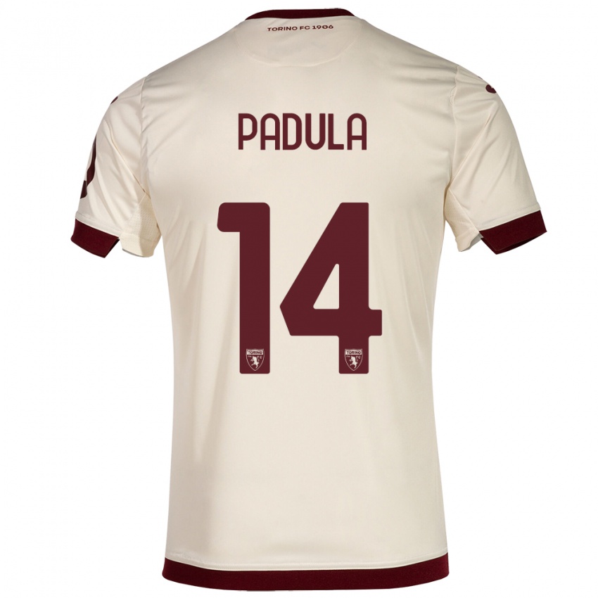 Mujer Camiseta Cristian Padula #14 Champán 2ª Equipación 2023/24 La Camisa Argentina