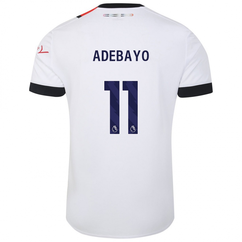 Mujer Camiseta Elijah Adebayo #11 Blanco 2ª Equipación 2023/24 La Camisa Argentina