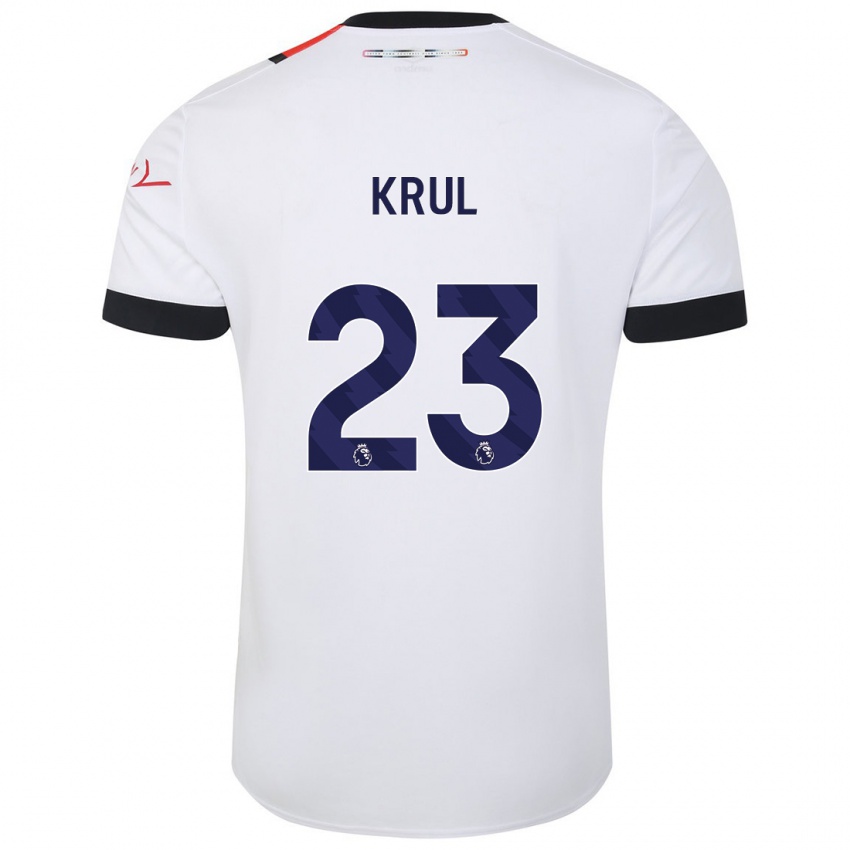 Mujer Camiseta Tim Krul #23 Blanco 2ª Equipación 2023/24 La Camisa Argentina