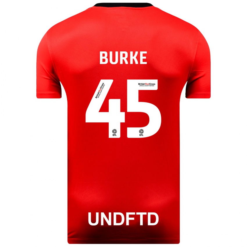 Mujer Camiseta Oliver Burke #45 Rojo 2ª Equipación 2023/24 La Camisa Argentina