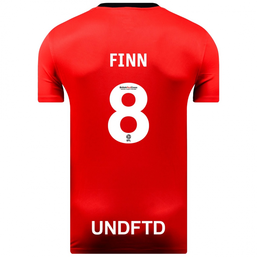 Mujer Camiseta Jamie Finn #8 Rojo 2ª Equipación 2023/24 La Camisa Argentina
