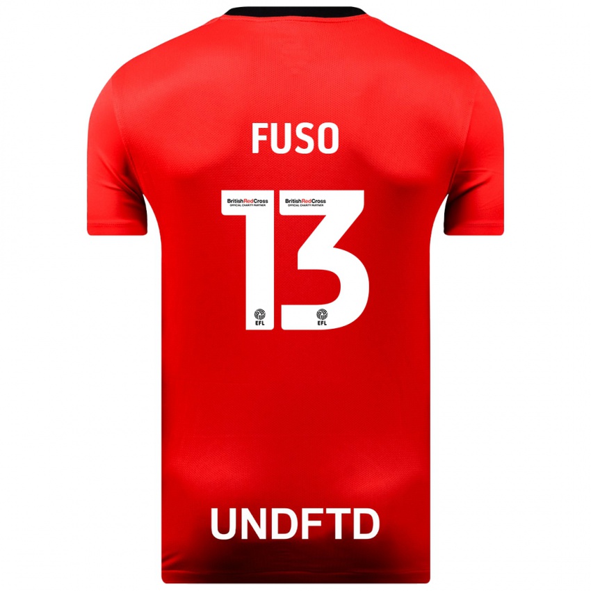 Mujer Camiseta Ivana Fuso #13 Rojo 2ª Equipación 2023/24 La Camisa Argentina