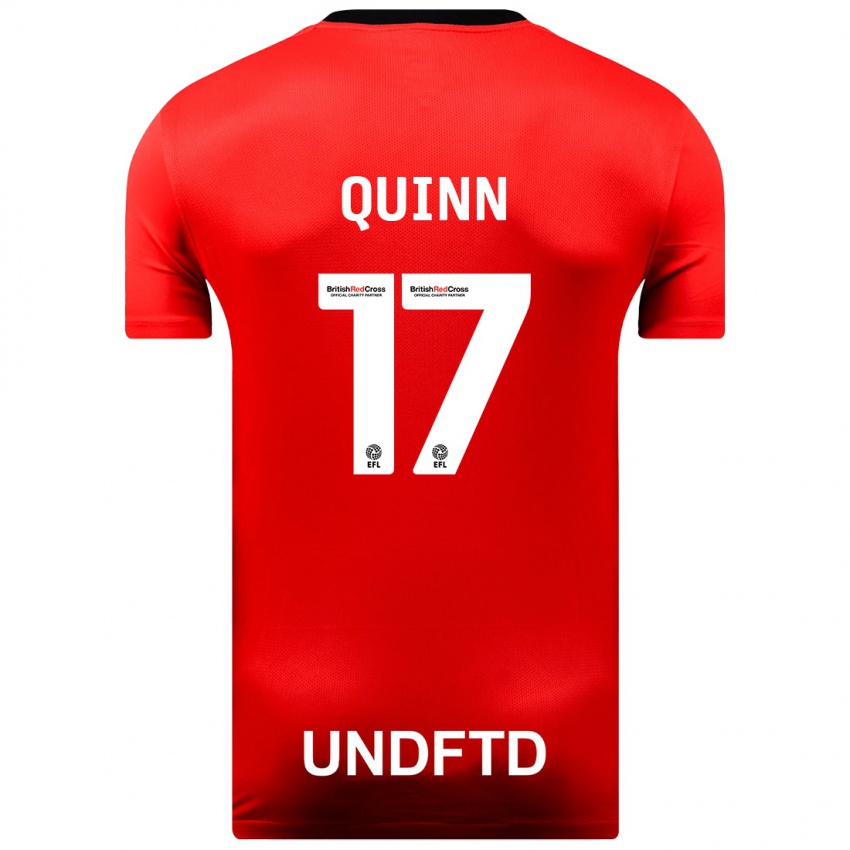 Mujer Camiseta Lucy Quinn #17 Rojo 2ª Equipación 2023/24 La Camisa Argentina
