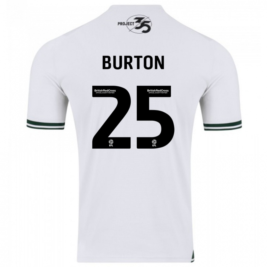 Mujer Camiseta Callum Burton #25 Blanco 2ª Equipación 2023/24 La Camisa Argentina