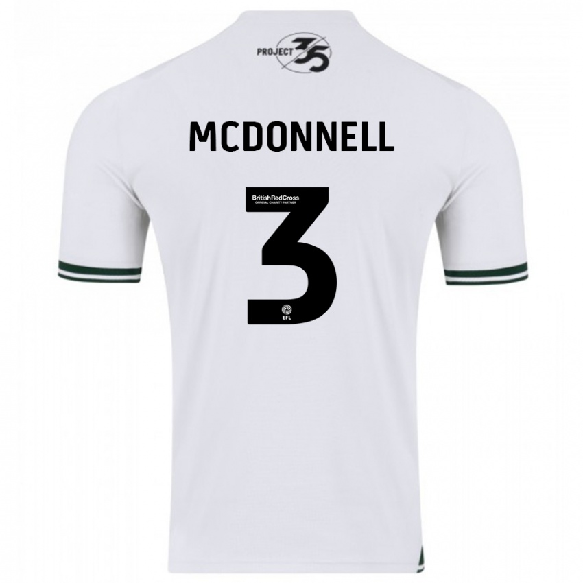 Mujer Camiseta Rosie Mcdonnell #3 Blanco 2ª Equipación 2023/24 La Camisa Argentina