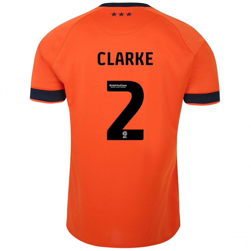 Mujer Camiseta Harry Clarke #2 Naranja 2ª Equipación 2023/24 La Camisa Argentina