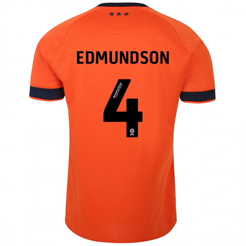 Mujer Camiseta George Edmundson #4 Naranja 2ª Equipación 2023/24 La Camisa Argentina