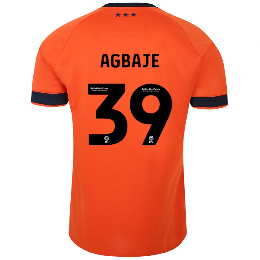 Mujer Camiseta Edwin Agbaje #39 Naranja 2ª Equipación 2023/24 La Camisa Argentina