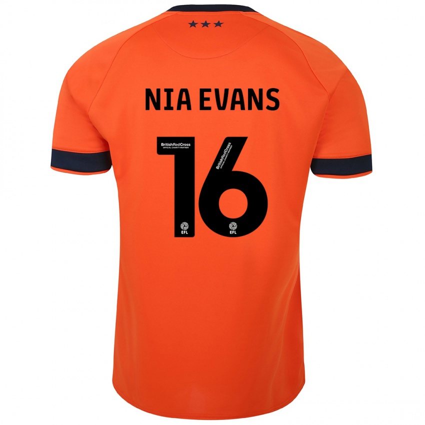 Mujer Camiseta Nia Evans #16 Naranja 2ª Equipación 2023/24 La Camisa Argentina