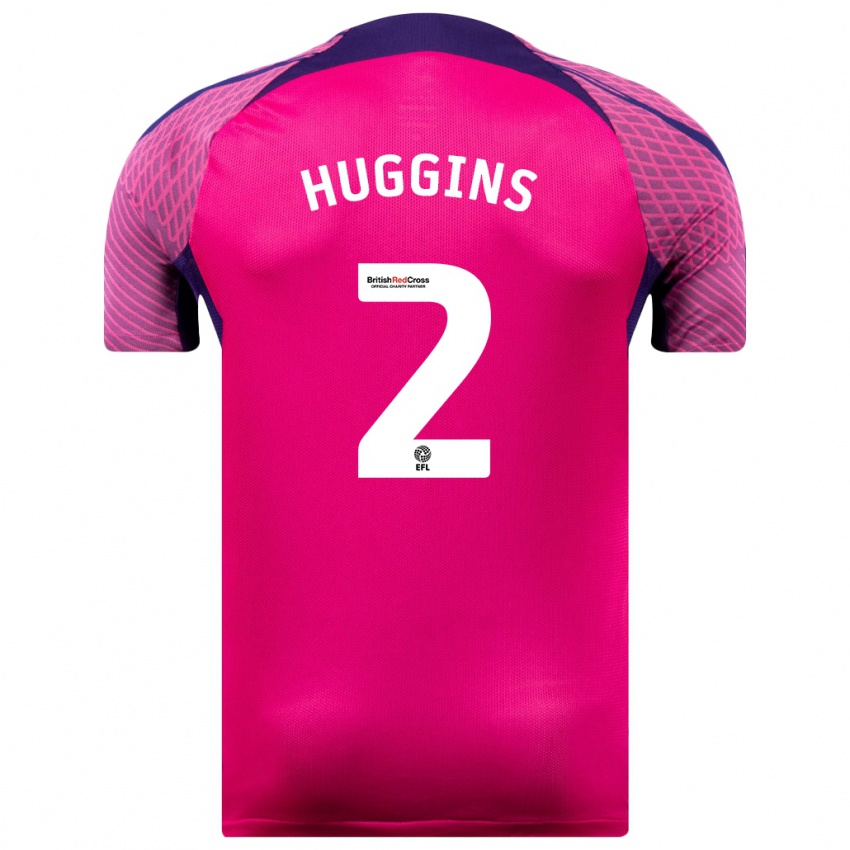 Mujer Camiseta Niall Huggins #2 Morado 2ª Equipación 2023/24 La Camisa Argentina