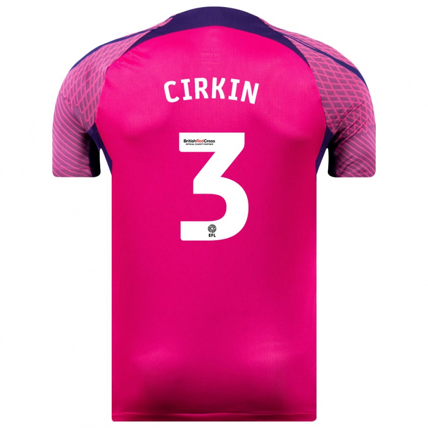 Mujer Camiseta Dennis Cirkin #3 Morado 2ª Equipación 2023/24 La Camisa Argentina