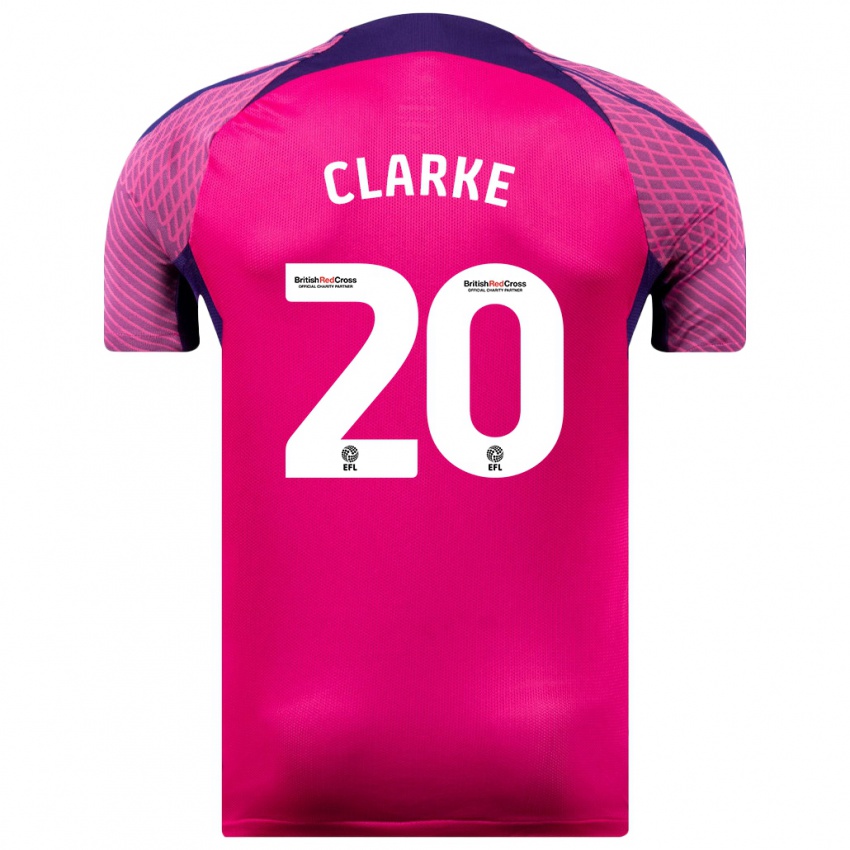 Mujer Camiseta Jack Clarke #20 Morado 2ª Equipación 2023/24 La Camisa Argentina