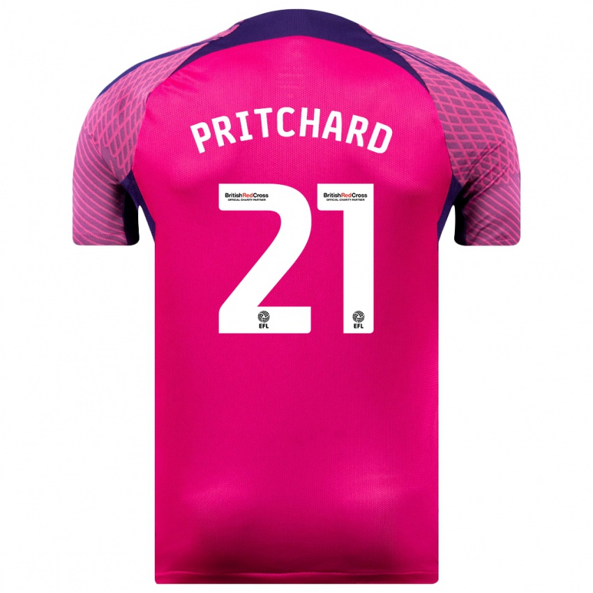 Mujer Camiseta Alex Pritchard #21 Morado 2ª Equipación 2023/24 La Camisa Argentina