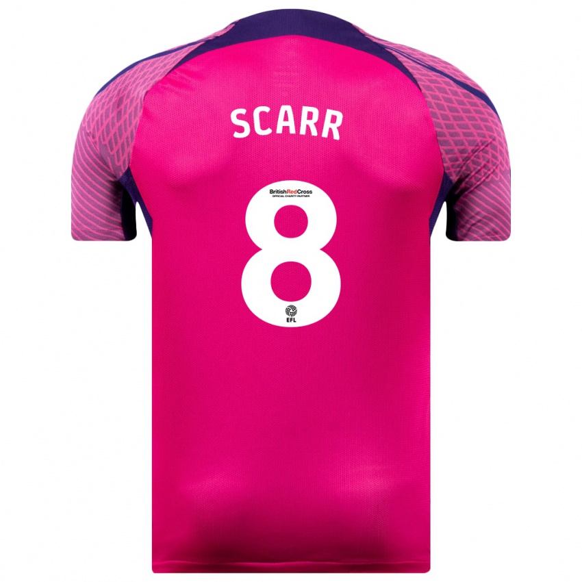 Mujer Camiseta Emily Scarr #8 Morado 2ª Equipación 2023/24 La Camisa Argentina