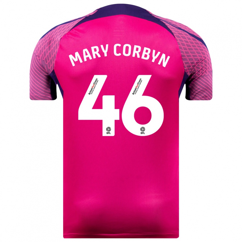 Mujer Camiseta Mary Corbyn #46 Morado 2ª Equipación 2023/24 La Camisa Argentina