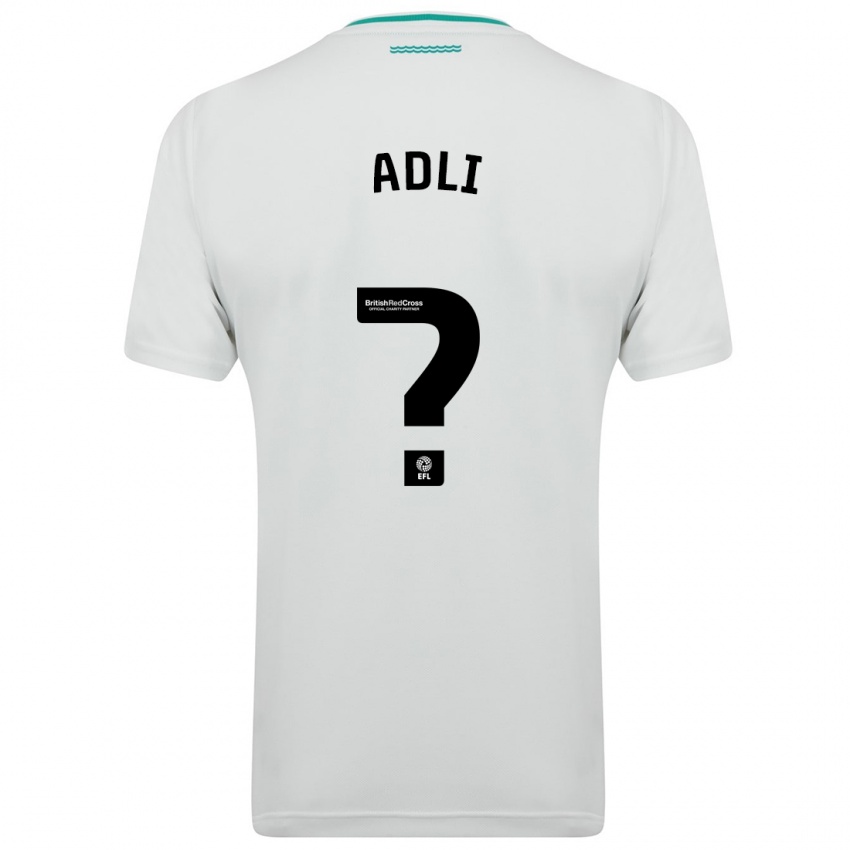 Mujer Camiseta Mohamed Adli #0 Blanco 2ª Equipación 2023/24 La Camisa Argentina