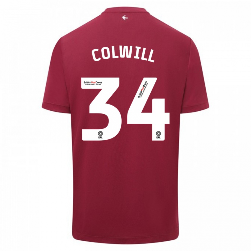 Mujer Camiseta Joel Colwill #34 Rojo 2ª Equipación 2023/24 La Camisa Argentina