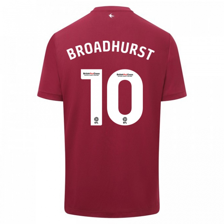 Mujer Camiseta Danielle Broadhurst #10 Rojo 2ª Equipación 2023/24 La Camisa Argentina