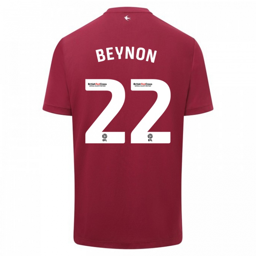 Mujer Camiseta Emma Beynon #22 Rojo 2ª Equipación 2023/24 La Camisa Argentina