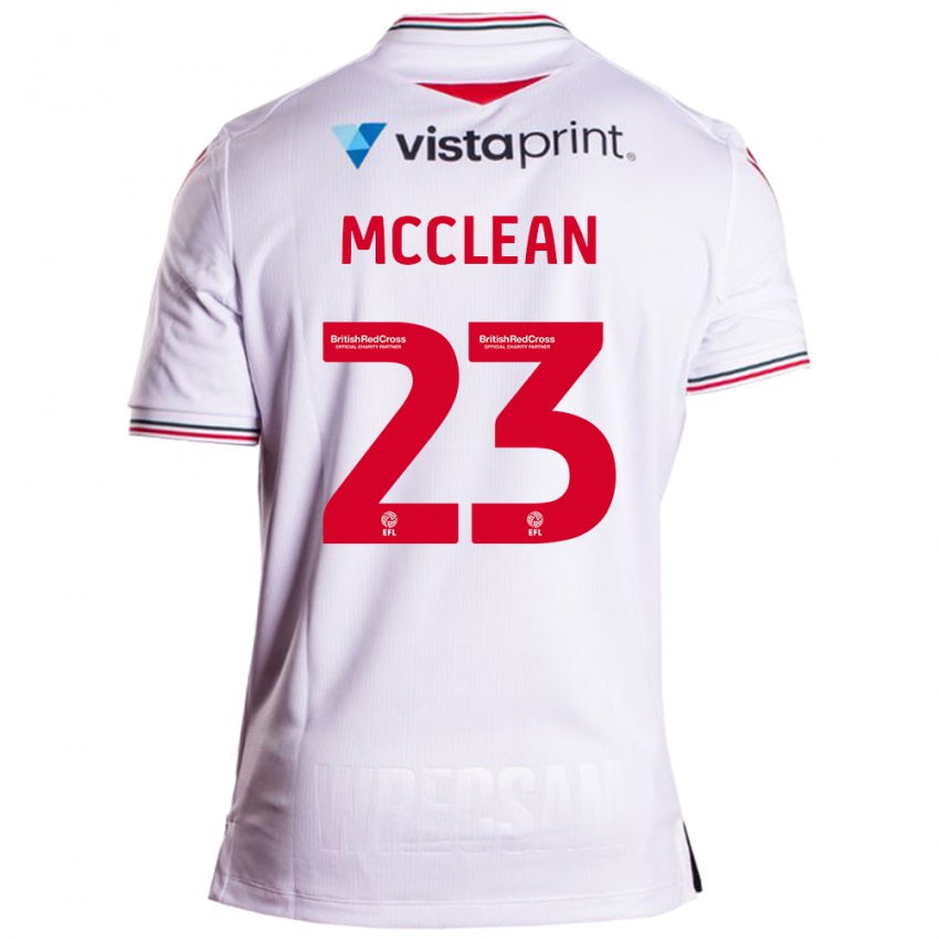 Mujer Camiseta James Mcclean #23 Blanco 2ª Equipación 2023/24 La Camisa Argentina