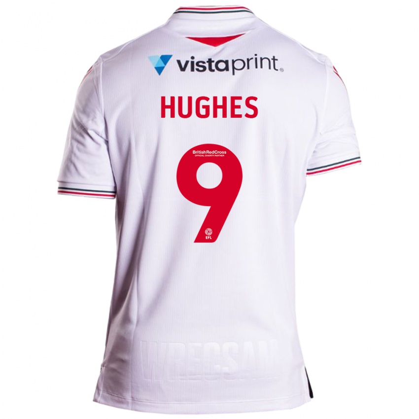 Mujer Camiseta Rosie Hughes #9 Blanco 2ª Equipación 2023/24 La Camisa Argentina