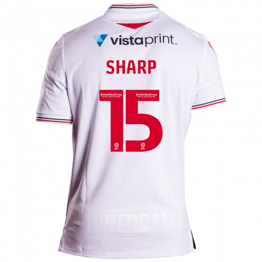 Mujer Camiseta Katie Sharp #15 Blanco 2ª Equipación 2023/24 La Camisa Argentina