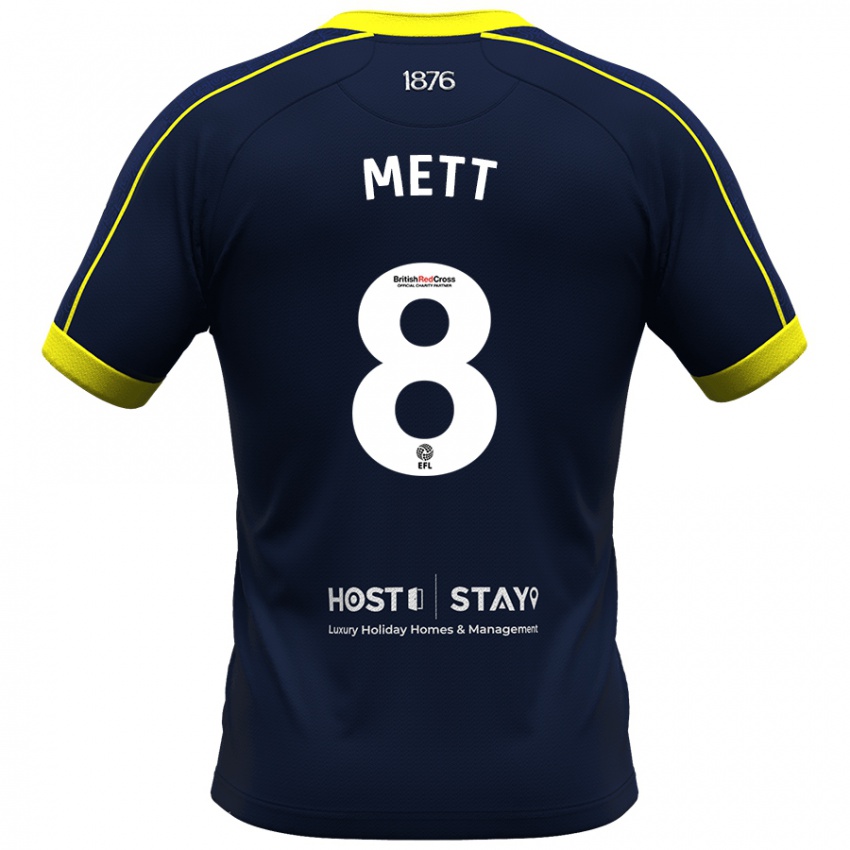 Mujer Camiseta Jessica Mett #8 Armada 2ª Equipación 2023/24 La Camisa Argentina