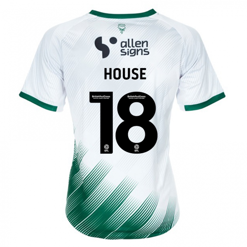 Mujer Camiseta Ben House #18 Blanco 2ª Equipación 2023/24 La Camisa Argentina