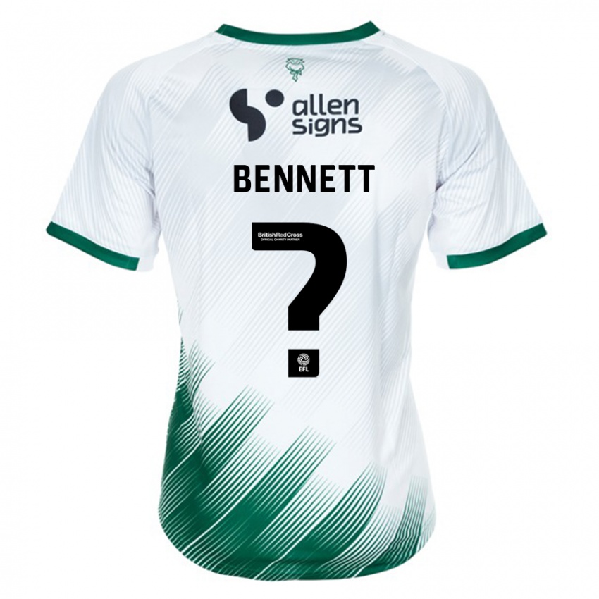 Mujer Camiseta Hugo Bennett #0 Blanco 2ª Equipación 2023/24 La Camisa Argentina
