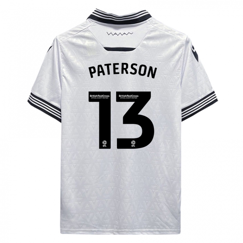 Mujer Camiseta Callum Paterson #13 Blanco 2ª Equipación 2023/24 La Camisa Argentina