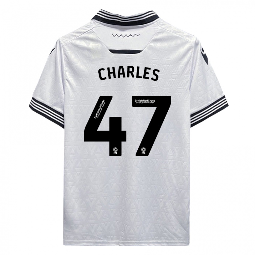 Mujer Camiseta Pierce Charles #47 Blanco 2ª Equipación 2023/24 La Camisa Argentina