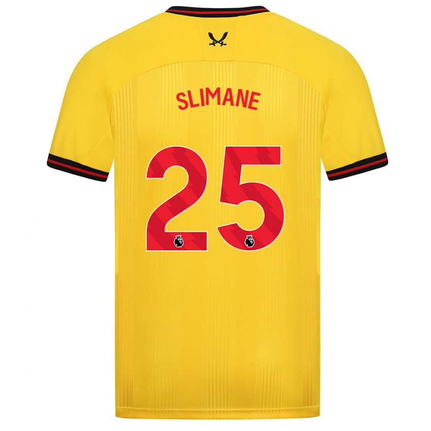 Mujer Camiseta Anis Slimane #25 Amarillo 2ª Equipación 2023/24 La Camisa Argentina