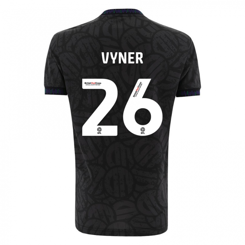 Mujer Camiseta Zak Vyner #26 Negro 2ª Equipación 2023/24 La Camisa Argentina